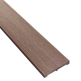 Lame de terrasse Bois composite Gémeaux, Brun Cacao, ep. 21 mm x l. 145 mm x L. 4 m