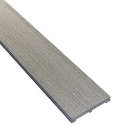 Lame de terrasse Bois composite Gémeaux, Gris Pierre, ep. 21 mm x l. 145 mm x L. 4 m