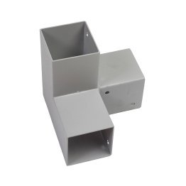 Connecteur 90 d'angle Acier Galvanisé thermolaqué Gris Givré, 90 x 90 x 90 mm, ep. 2 mm