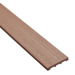 Lame de terrasse Bois composite Kara veiné, Brun Exotique, ep. 21 mmx l. 145 mm x L. 4 m