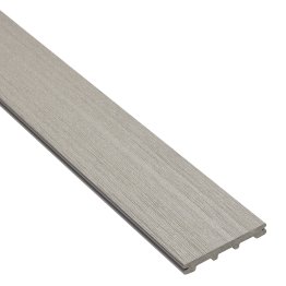 Lame de terrasse Bois composite Kara veiné, Gris Pierre, ep. 21 mm x l. 145 mm x L. 4 m