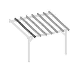 Cavalier mural Bois Lamellé-collé Albizia Douglas, imprégnation colorée pré-grisée, ep. 80 mm x l. 160 mm x h. 160 mm x L. 4 m