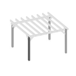 Poteau Bois Lamellé-collé Albizia Douglas, imprégnation colorée pré-grisée, ep. 140 mm x l. 140 mm x h. 140 mm x L. 2,31 m