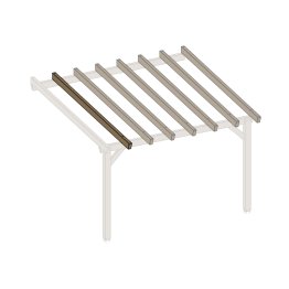 Cavalier mural Bois Lamellé-collé Albizia Douglas, imprégnation colorée marron, ep. 80 mm x l. 160 mm x h. 160 mm x L. 4 m