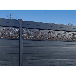 Panneau de décor Aluminium Kelona, Noir, L. 1,97 m x l. 325 mm x ep. 25 mm