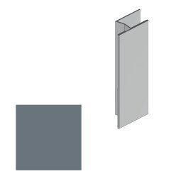 Profil jonction verticale Aluminium Malo, Gris Basalte, ep. 1 mm x l. 45 mm x L. 3 m