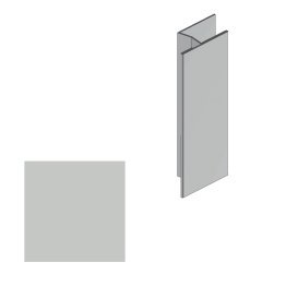 Profil jonction verticale Aluminium Malo, Gris Clair, ep. 1 mm x l. 45 mm x L. 3 m