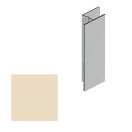 Profil jonction verticale Aluminium Malo, Ivoire Clair, ep. 1 mm x l. 45 mm x L. 3 m