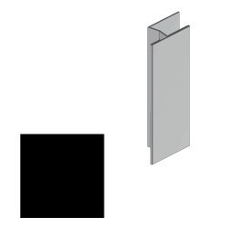 Profil jonction verticale Aluminium Malo, Noir, ep. 1 mm x l. 45 mm x L. 3 m