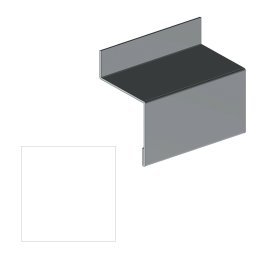 Profil arrêt haut Aluminium Malo, Blanc, ep. 1 mm x L. 3 m