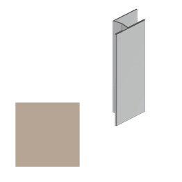 Profil jonction verticale Aluminium Nova, Sable, ep. 1 mm x l. 40 mm x L. 3 m