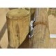 Connecteur inclinable bois rond pour clôture des Marais, Acier Galvanisé Gris Givré, L. 124 mm x l. 68 mm x ep. 2.5 mm