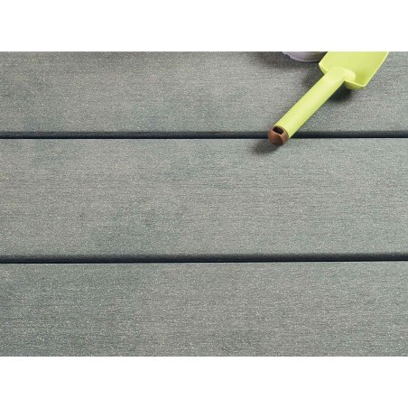 Lame de terrasse Bois composite Baltique, Gris pierre, L. 4 m x l. 165 mm x ep. 21 mm