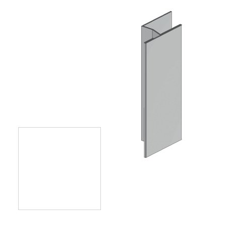 Profil jonction verticale Aluminium Malo, Blanc, ep. 1 mm x l. 45 mm x L. 3 m