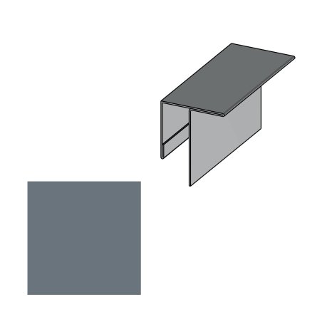 Profil angle sortant Aluminium Malo, Gris Basalte, ep. 1 mm x l. 53 mm x L. 3 m