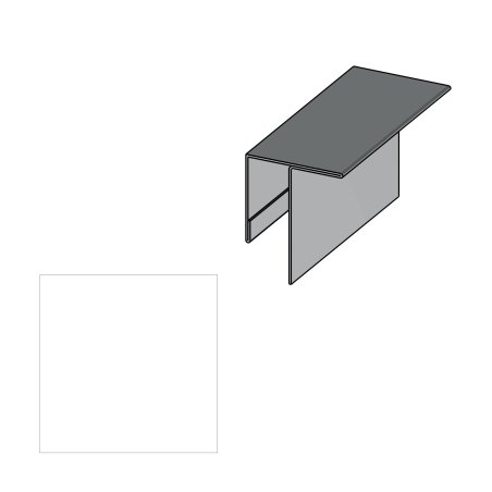 Profil angle sortant Aluminium Malo, Blanc, ep. 1 mm x l. 53 mm x L. 3 m