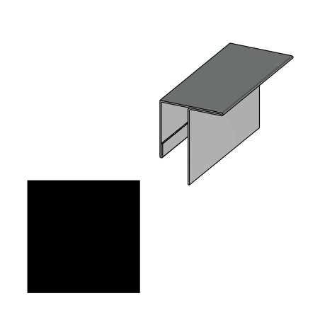 Profil angle sortant Aluminium Malo, Noir, ep. 1 mm x l. 53 mm x L. 3 m