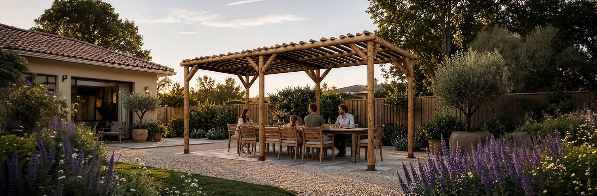 Extension pergola bois Esmée