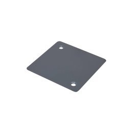 Chapeau de poteau plat Aluminium laqué Gris Anthracite, L. 100 x l. 100 mm x ep. 4 mm + 2 vis tête fraisée Inox A2 Ø 4.5 x 40 mm