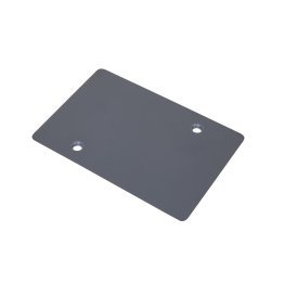 Chapeau de poteau plat Aluminium laqué Gris Anthracite, L. 100 x l. 145 mm x ep. 4 mm + 2 vis tête fraisée Inox A2 Ø 4.5 x 40 mm