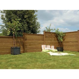 Poteau 2 queues d'aronde Bois Contrecollé Berline Pin, Marron par imprégnation, ep. 90 mm x l. 90 mm x L. 2,50 m