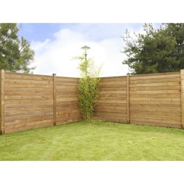 Poteau 2 rainures Bois Milano Pin, Marron par imprégnation, ep. 90 mm x l. 90 mm x L. 2,50 m
