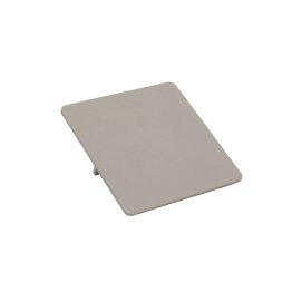 Chapeau de poteau plat Inox Gris Givré, L. 100 m x l. 100 mm x ep. 3 mm