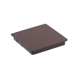 Chapeau de poteau plat Acier Galvanisé Chocolat, L. 106 mm x l. 106 mm x ep. 14 mm