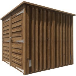 Abri de jardin Bois 4,60 m², Onesse Pin, Marron par imprégnation, L. 2,46 m x l. 2,46 m x h. 2,06 m