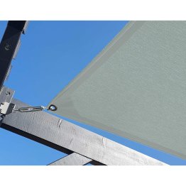Voile d'ombrage TENSEO pour pergola Samana Brise-soleil, Galet, L.3,42 m x l. 3,42 m
