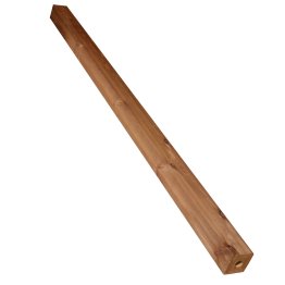Poteau pour platine Bois Lamellé-collé Pin, Marron par imprégnation, ep. 90 mm x l. 90 mm x L. 2 m