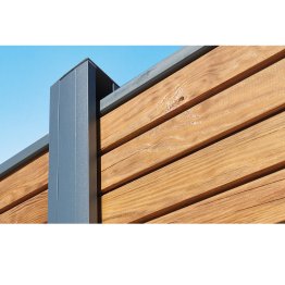 Poteau Aluminium Tokyo, Thermolaqué Gris Anthracite, L. 2.50 m x l. 90 mm x ep. 80 mm