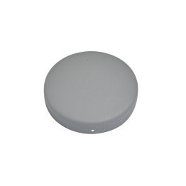 Chapeau de poteau pointe rond Acier Galvanisé Gris Givré, Ø 125 mm