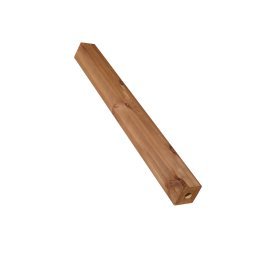 Poteau pour platine Bois Lamellé-collé Pin, Marron par imprégnation, ep. 90 mm x l. 90 mm x L. 1 m