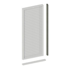 Montant pour panneau pergola Bois Samana Pin, Saturé Gris Ardoise, ep. 45 mm x l. 90 mm x L. 2,179 m
