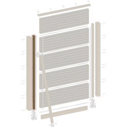 Poteau Bois Raboté Pin, Marron par imprégnation, ep. 68 mm x l. 90 mm x L. 3 m, Jusqu'en classe d'emploi 4