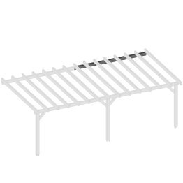 Sablière additionnelle Bois Lamellé-collé Albizia Douglas, Gris par imprégnation, ep. 80 mm x l. 240 mm x h. 240 mm x L. 5 m
