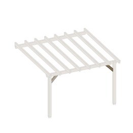 Jambette Bois Albizia Douglas, Marron par imprégnation, ep. 68 mm x l. 120 mm x L. 600 mm