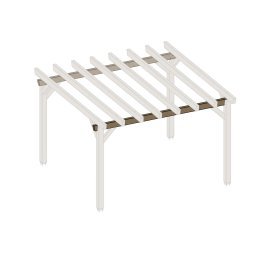 Sablière Bois Lamellé-collé Albizia Douglas, Marron par imprégnation, ep. 80 mm x l. 240 mm x h. 240 mm x L. 5 m