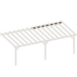 Sablière additionnelle Bois Lamellé-collé Albizia Douglas, Marron par imprégnation, ep. 80 mm x l. 240 mm x h. 240 mm x L. 5 m