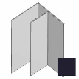 Profil angle rentrant Aluminium Nova, Gris Anthracite, 55 mm x 69 mm x L. 3 m