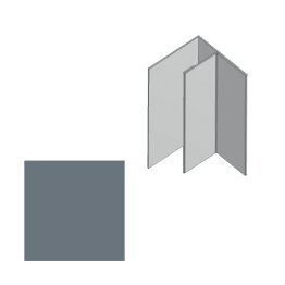 Profil angle rentrant Aluminium Malo, Gris Basalte, 47 mm x 51 mm x L. 3 m