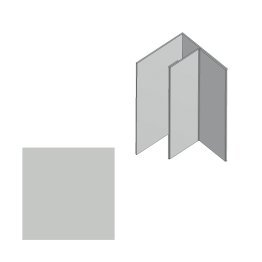 Profil angle rentrant Aluminium Malo, Gris Clair, 47 mm x 51 mm x L. 3 m