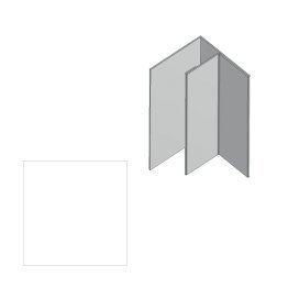 Profil angle rentrant Aluminium Malo, Blanc, 47 mm x 51 mm x L. 3 m