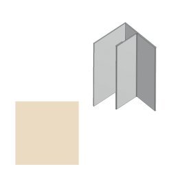 Profil angle rentrant Aluminium Malo, Ivoire Clair, 47 mm x 51 mm x L. 3 m