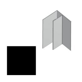 Profil angle rentrant Aluminium Malo, Noir, 47 mm x 51 mm x L. 3 m