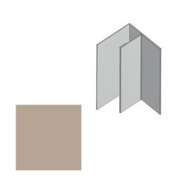 Profil angle rentrant Aluminium Malo, Sable, 47 mm x 51 mm x L. 3 m
