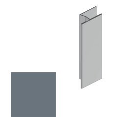 Profil jonction verticale Aluminium Malo, Gris Basalte, 20 mm x 40 mm x L. 3 m