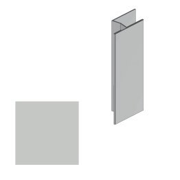 Profil jonction verticale Aluminium Malo, Gris Clair, 20 mm x 40 mm x L. 3 m
