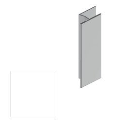 Profil jonction verticale Aluminium Malo, Blanc, 20 mm x 40 mm x L. 3 m